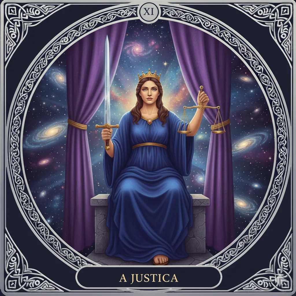 A Justiça do Tarot: Significado Completo, Amor, Trabalho, Dinheiro, Karma, Verdade, Futuro, Sim ou Não e Interpretação Profunda 9 A Justiça do Tarot: Significado Completo, Amor, Trabalho, Dinheiro, Karma, Verdade, Futuro, Sim ou Não e Interpretação Profunda