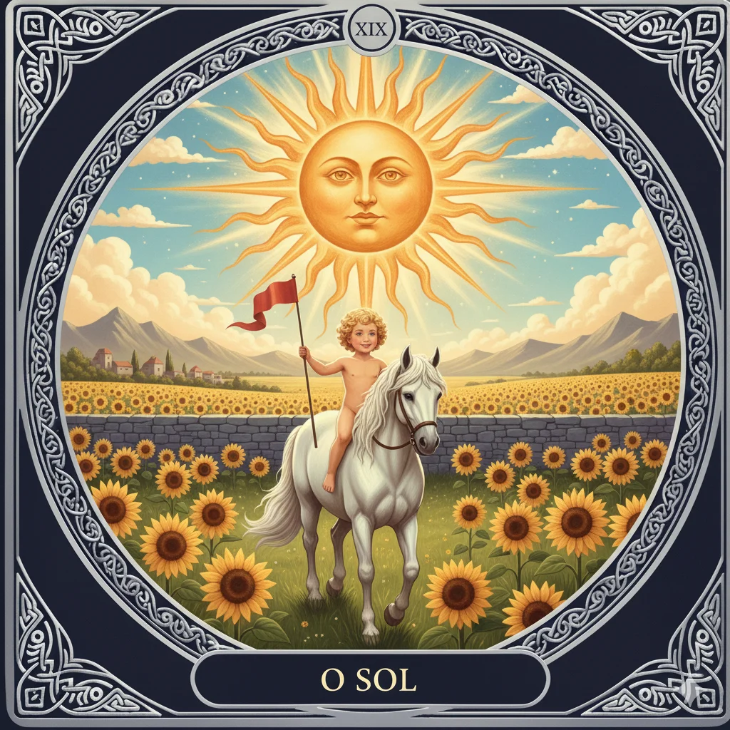 O Sol no Tarot: Significado Completo da Carta 19, Amor, Trabalho, Dinheiro, Espiritualidade, Psicologia e Leitura Invertida 3 O Sol no Tarot: Significado Completo da Carta 19, Amor, Trabalho, Dinheiro, Espiritualidade, Psicologia e Leitura Invertida