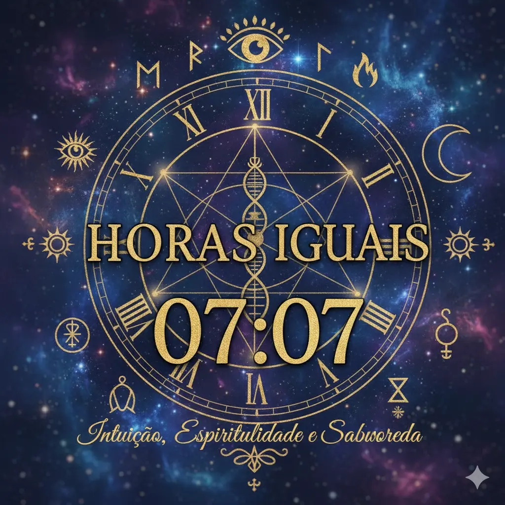 Horas Iguais 07:07: Significado Espiritual, Numerologia, Amor, Autoconhecimento e Mensagens do Universo 7 Horas Iguais 07:07: Significado Espiritual, Numerologia, Amor, Autoconhecimento e Mensagens do Universo